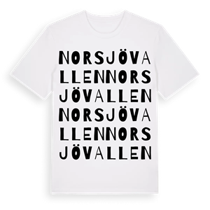 Norsjövallen ordlek t-shirt – ekologisk bomull t-shirt från Pinshirt