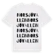 White t-shirt med Norsjövallen ordlek t-shirt