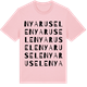 Pink Cotton t-shirt med Nya Rusele ordlek t-shirt