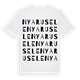 White t-shirt med Nya Rusele ordlek t-shirt