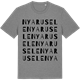 Mid Heather Gray t-shirt med Nya Rusele ordlek t-shirt