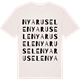 Vintage White t-shirt med Nya Rusele ordlek t-shirt