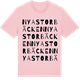 Pink Cotton t-shirt med Nya Storbäcken ordlek t-shirt