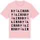 Pink Cotton t-shirt med Nyåkern ordlek t-shirt