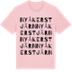 Pink Cotton t-shirt med Nyåkerstjärn ordlek t-shirt