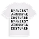 White t-shirt med Nyåkerstjärn ordlek t-shirt