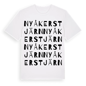 Nyåkerstjärn ordlek t-shirt – ekologisk bomull t-shirt från Pinshirt