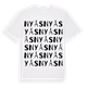 White t-shirt med Nyås ordlek t-shirt