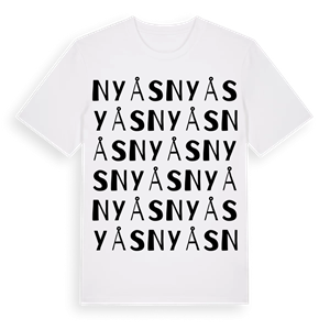 Nyås ordlek t-shirt – ekologisk bomull t-shirt från Pinshirt