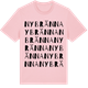 Pink Cotton t-shirt med Nybränna ordlek t-shirt
