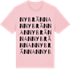 Pink Cotton t-shirt med Nybrännan ordlek t-shirt