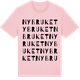 Pink Cotton t-shirt med Nybruket ordlek t-shirt
