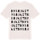 Vintage White t-shirt med Nybruket ordlek t-shirt