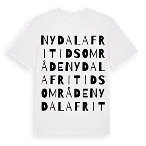 Nydala fritidsområde ordlek t-shirt – ekologisk bomull t-shirt från Pinshirt
