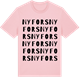 Pink Cotton t-shirt med Nyfors ordlek t-shirt