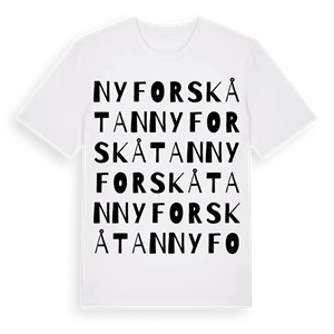Nyforskåtan ordlek t-shirt – ekologisk bomull t-shirt från Pinshirt