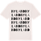 Vintage White t-shirt med Nyland ordlek t-shirt