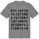 Mid Heather Gray t-shirt med Nyluspen ordlek t-shirt