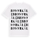 White t-shirt med Nymyrkälen ordlek t-shirt