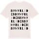 Vintage White t-shirt med Nymyrliden ordlek t-shirt