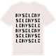 Vintage White t-shirt med Nysele ordlek t-shirt