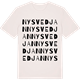 Vintage White t-shirt med Nysvedjan ordlek t-shirt