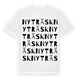 White t-shirt med Nyträsk ordlek t-shirt