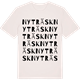 Vintage White t-shirt med Nyträsk ordlek t-shirt