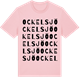 Pink Cotton t-shirt med Ockelsjö ordlek t-shirt