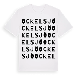Ockelsjö ordlek t-shirt – ekologisk bomull t-shirt från Pinshirt