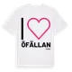 White t-shirt med Jag älskar Öfällan t-shirt stort tryck