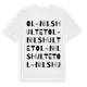 White t-shirt med Ol-Nilshultet ordlek t-shirt