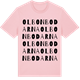 Pink Cotton t-shirt med Olbonbodarna ordlek t-shirt