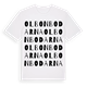 White t-shirt med Olbonbodarna ordlek t-shirt