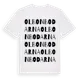 White t-shirt med Olbonbodarna ordlek t-shirt