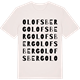 Vintage White t-shirt med Olofsberg ordlek t-shirt