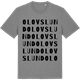 Mid Heather Gray t-shirt med Olovslund ordlek t-shirt