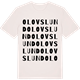 Vintage White t-shirt med Olovslund ordlek t-shirt