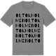 Mid Heather Gray t-shirt med Oltokholmen ordlek t-shirt