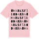 Pink Cotton t-shirt med Ömarksfäbodarna ordlek t-shirt