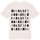 Vintage White t-shirt med Ömarksfäbodarna ordlek t-shirt