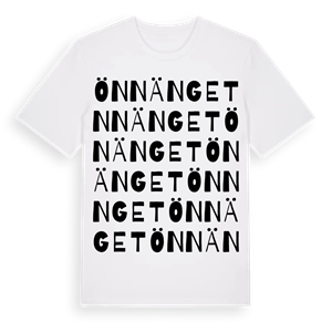 Önnänget ordlek t-shirt – ekologisk bomull t-shirt från Pinshirt