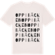 Vintage White t-shirt med Oppibäcken ordlek t-shirt