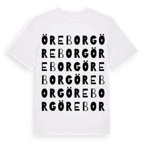 Öreborg ordlek t-shirt – ekologisk bomull t-shirt från Pinshirt