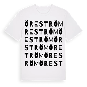 Öreström ordlek t-shirt – ekologisk bomull t-shirt från Pinshirt