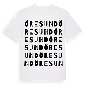 Öresund ordlek t-shirt – ekologisk bomull t-shirt från Pinshirt