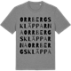 Mid Heather Gray t-shirt med Orrbergskläpparna ordlek t-shirt