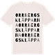 Vintage White t-shirt med Orrbergskläpparna ordlek t-shirt