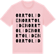 Pink Cotton t-shirt med Orrtoliden ordlek t-shirt