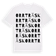 White t-shirt med Orrträsk ordlek t-shirt